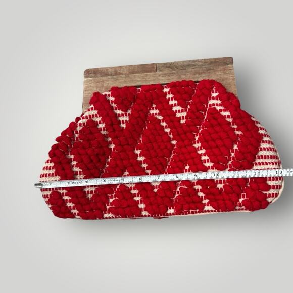 NEW Fabulous Mj New York Red Clutch Bag - Picture 8 of 9